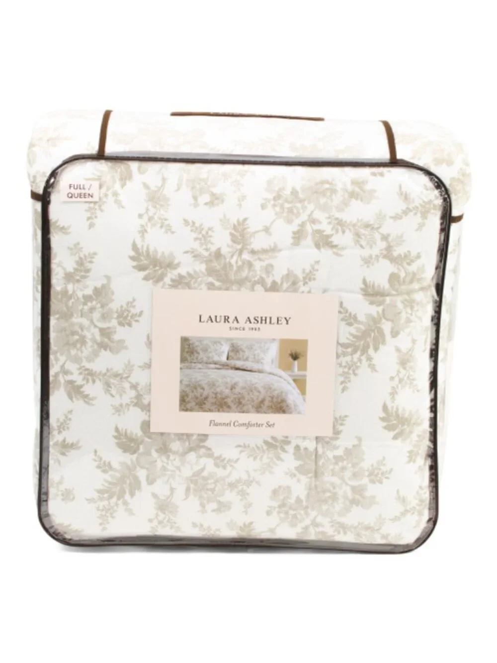 LAURA ASHLEY Floral Flannel Comforter Set